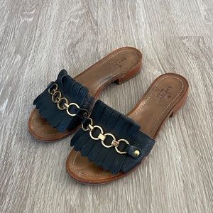 KATE SPADE Brie Fringe black sandals